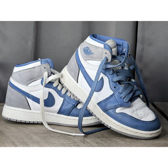Nike Air Jordan 1 GS Retro High OG True Blue White FD1437-410 US 3.5Y - Picture 1 of 9